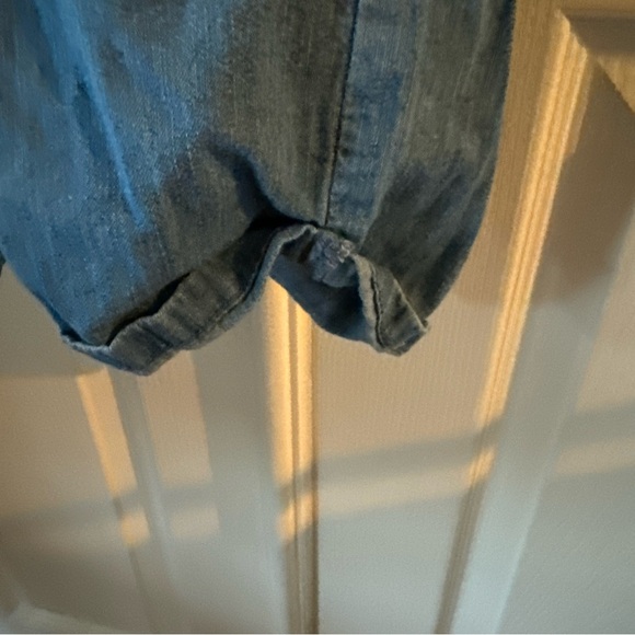 Gap Denim Girls Jumpsuit Size XL Regular Blue Pockets Cuffs Drawstring - Picture 6 of 10